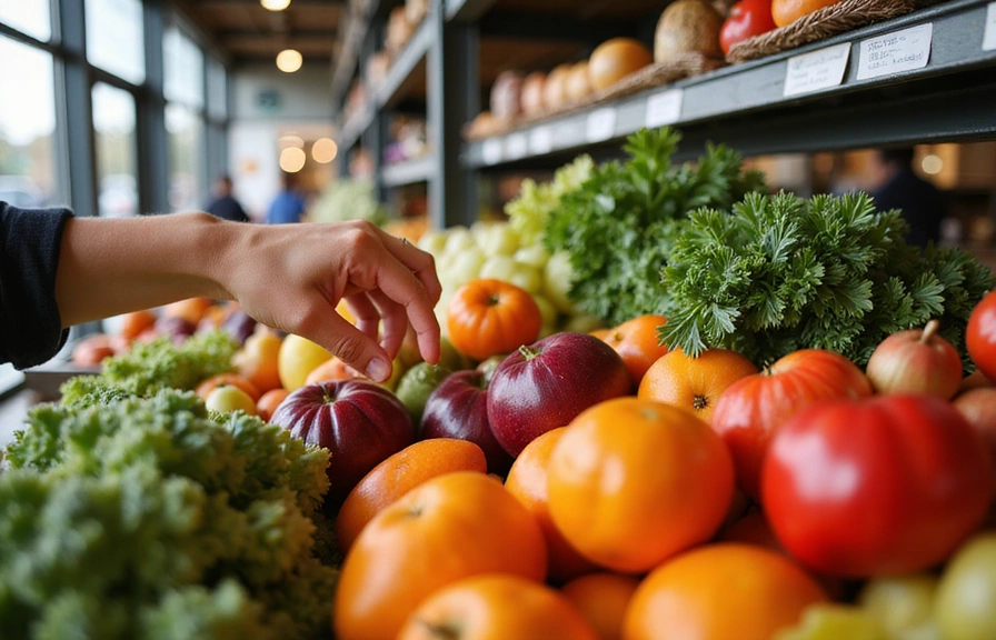 Άτομο που κάνει υγιεινές επιλογές τροφίμων