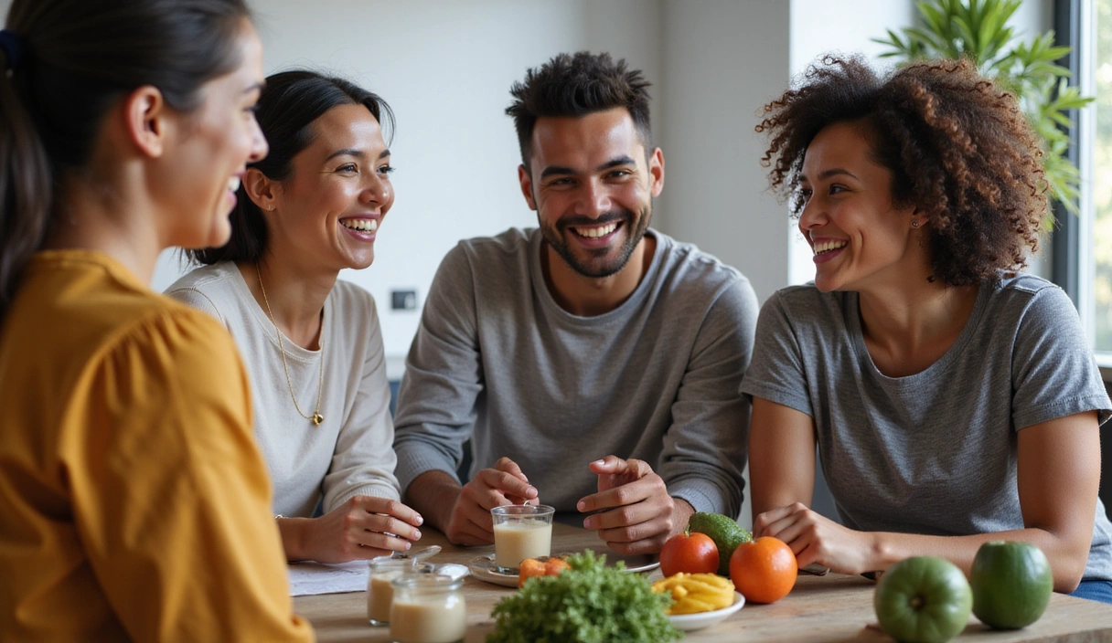 Εικόνα που δείχνει μια ομάδα ανθρώπων να συνεργάζονται για έναν κοινό στόχο υγείας